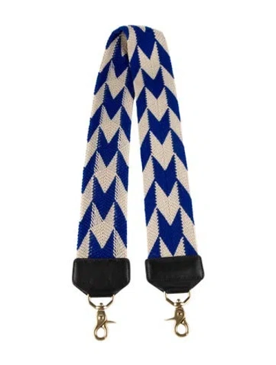 Pre-owned Salt Pattern Print Bag Strap In Blue/neutrals