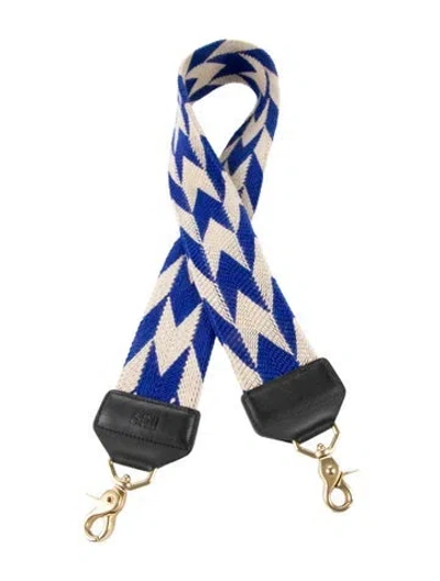 Pre-owned Salt Patterned Woven Bag Strap In Blue/neutrals