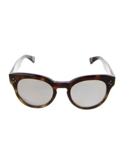 Pre-owned Salt Round Mirrored Sunglasses In Brown