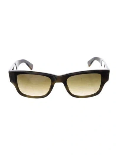 Pre-owned Salt Square Gradient Sunglasses In Green