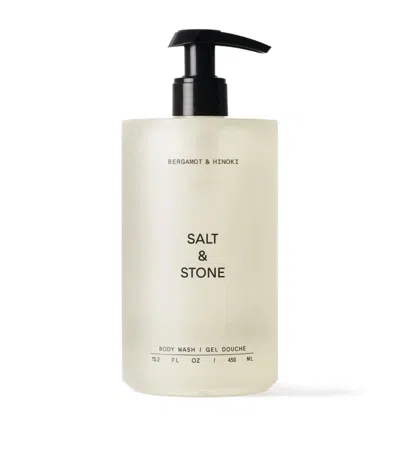 Salt & Stone Bergamot & Hinoki Body Wash (450ml) In White