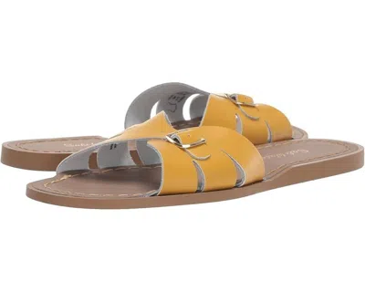 Salt Water Sandals Salt Water Sandal By Hoy Shoes Classic Slide Girls Us 9 Mustard Leather Khd973 In Yellow