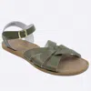 Salt Water Sandals Women's Adult To Infant Original Flat Sandals In Olive