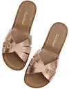 Salt Water Sandals Women's Classic Slides Sandal In Rose Gold In Multi