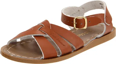 Salt Water Sandals Youth Original Slides In Tan In Multi