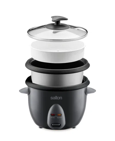 Salton 10 Cup Automatic Rice Cooker Steamer In Black