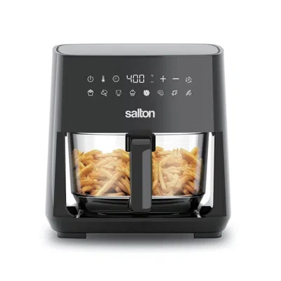 Salton Glass Basket Digital Air Fryer - 4.5l In Black