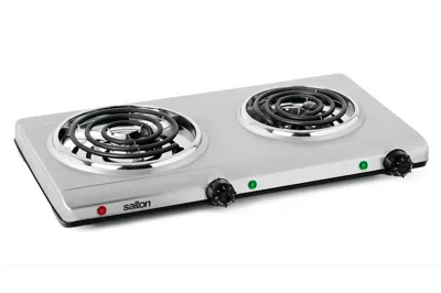 Salton Portable Double Cooktop - Stainless Steel In Purple