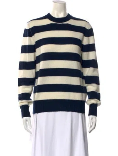 Pre-owned Salts Cashmere Striped Sweater In Blue