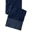 Salts Women's Unisex Scarf With Rib Trim - Navy & Denim Blue In Blue