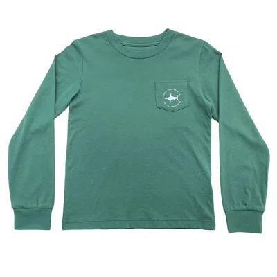 Saltwater Boys Co. Kids' Boys Turkey Long Sleeve Graphic Tee In Green