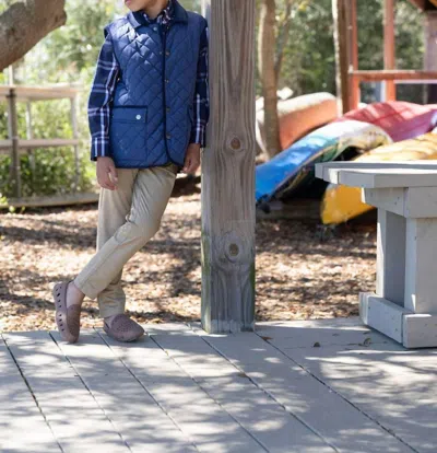 Saltwater Boys Co. Kids' Derby Field Quilted Vest In Royal Blue