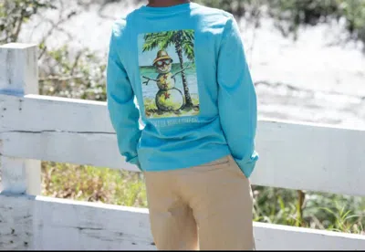 Saltwater Boys Co. Kids Sandman Tee In Aqua In Blue