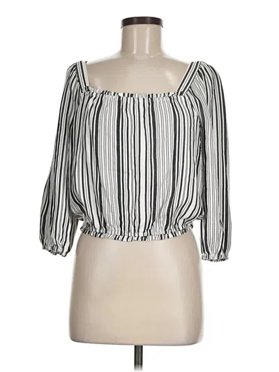 Pre-owned Saltwater Luxe 3/4 Sleeve Blouse In Ivory