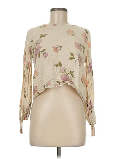 Pre-owned Saltwater Luxe 3/4 Sleeve Blouse In Ivory