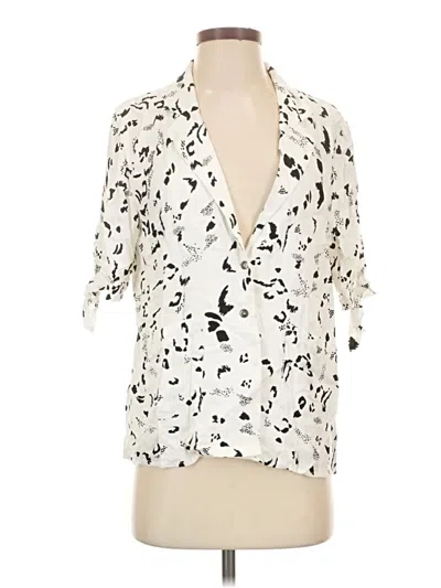 Pre-owned Saltwater Luxe 3/4 Sleeve Blouse In Ivory