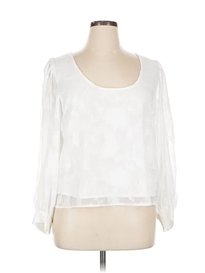Pre-owned Saltwater Luxe 3/4 Sleeve Blouse In White