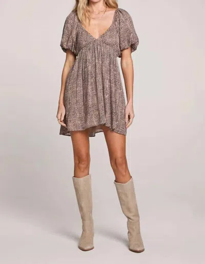 Saltwater Luxe Amelie Mini Dress In Black In Brown