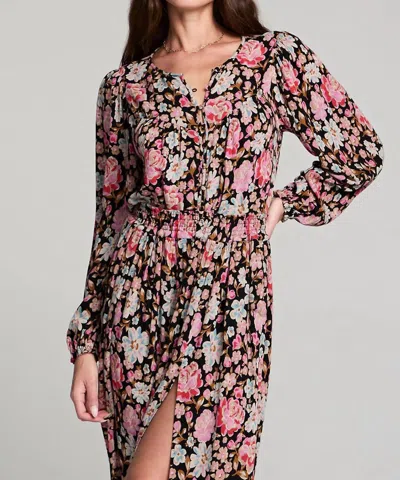 Saltwater Luxe Aurelie Top In Floral/pink/black In Multi