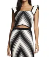 Saltwater Luxe Avery Crochet Top In Black/off White In Multi
