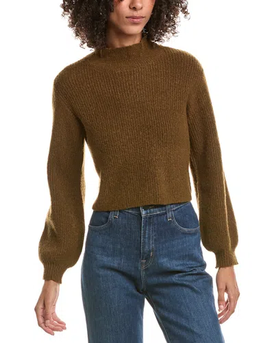 Saltwater Luxe Balloon Sleeve Sweater In Green