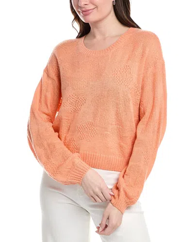 Saltwater Luxe Balloon Sleeve Sweater In Orange
