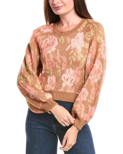 Saltwater Luxe Balloon Sleeve Sweater In Brown