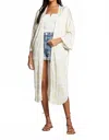 Saltwater Luxe Banks Floral Kimono In Vanilla In White