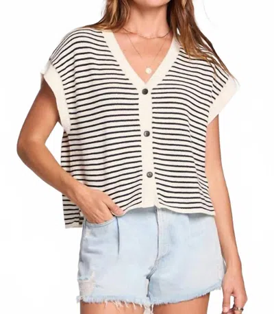 Saltwater Luxe Betsey Sweater In Black And White In Multi