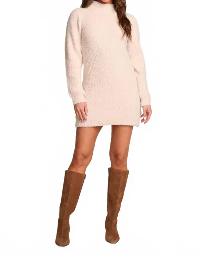 Saltwater Luxe Brianah Long Sleeve Dress In Pearl In Neutral
