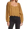 Saltwater Luxe Callen Top In Olive In Yellow