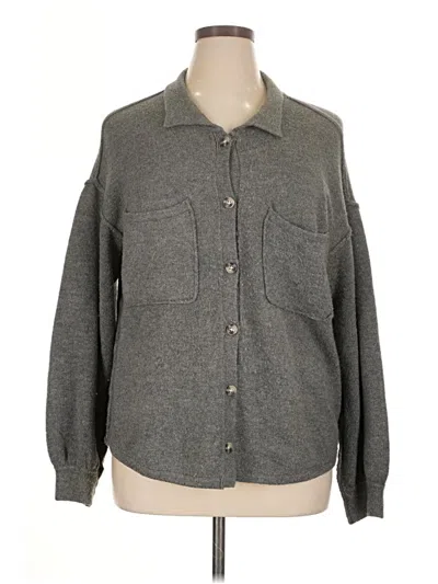 Pre-owned Saltwater Luxe Cardigan Sweater In Gray