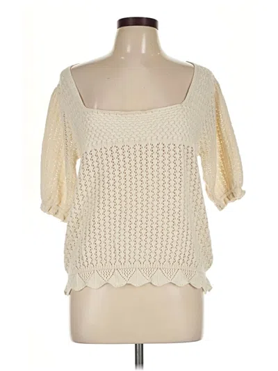 Pre-owned Saltwater Luxe Cardigan Sweater In Ivory