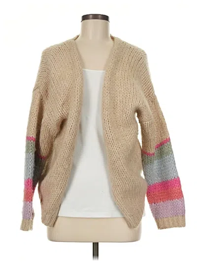 Pre-owned Saltwater Luxe Cardigan Sweater In Tan