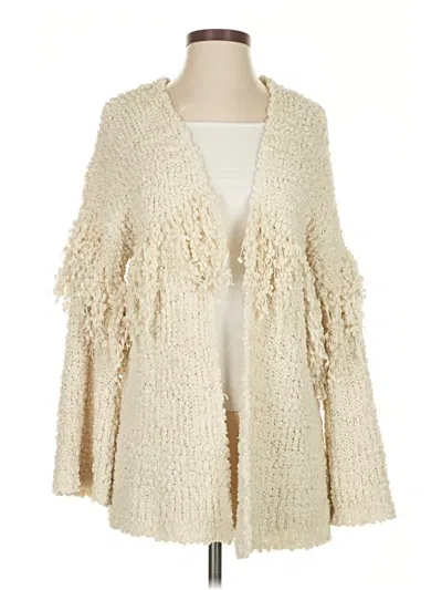 Pre-owned Saltwater Luxe Cardigan Sweater In White