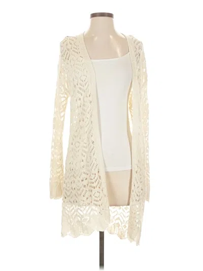 Pre-owned Saltwater Luxe Cardigan Sweater In White