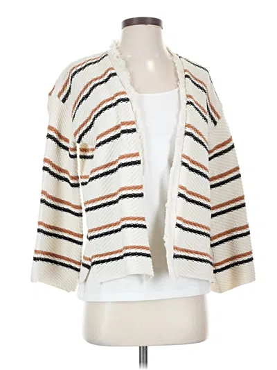 Pre-owned Saltwater Luxe Cardigan Sweater In White