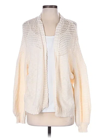 Pre-owned Saltwater Luxe Cardigan Sweater In White