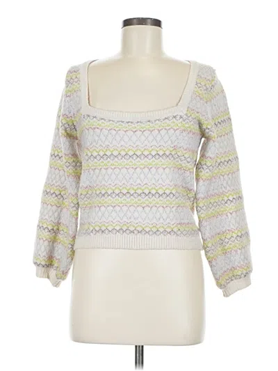 Pre-owned Saltwater Luxe Cardigan Sweater In White