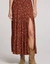Saltwater Luxe Carli Skirt In Pecan Floral In Multi