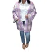 SALTWATER LUXE CHARLI SWING CARDIGAN IN LILAC PLAID