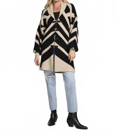Saltwater Luxe Charo Long Sleeve Sweater In Black In Multi