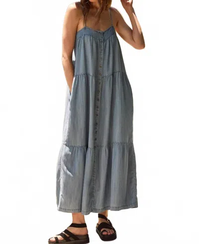 Saltwater Luxe Chieri Midi Dress In Vintage Indigo In Blue