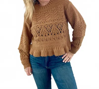 Saltwater Luxe Coco Boxy Sweater In Camel In Brown