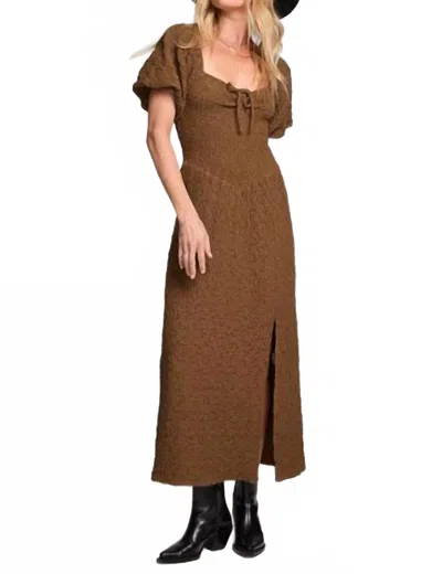 Saltwater Luxe Colyn Midi Dress In Olive In Brown