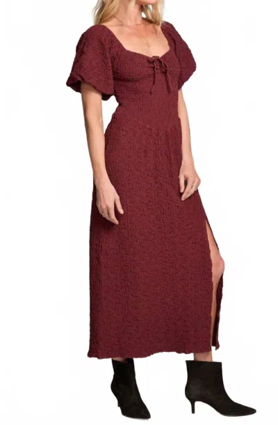 Saltwater Luxe Colyn Midi Dress In Sangria In Brown