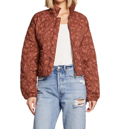 Saltwater Luxe Creston Quilted Jacket In Pecan In Beige