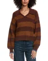 Saltwater Luxe Crewneck Wool-blend Sweater In Brown