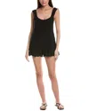 Saltwater Luxe Crochet Romper In Black