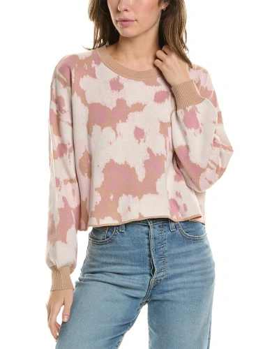 Saltwater Luxe Cropped Sweater In Pink